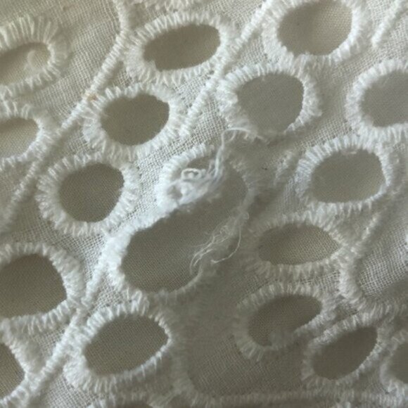 Hagel Eyelet Cold-Shoulder Swing Dress White Sz.10 - Picture 14 of 16